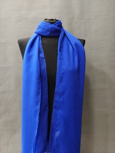 Szal z żorżetty - ciemny błękit - 200x65